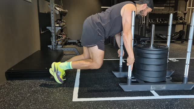Petit entrainement personnel sur sled push après les coaching du jour 💪🏼